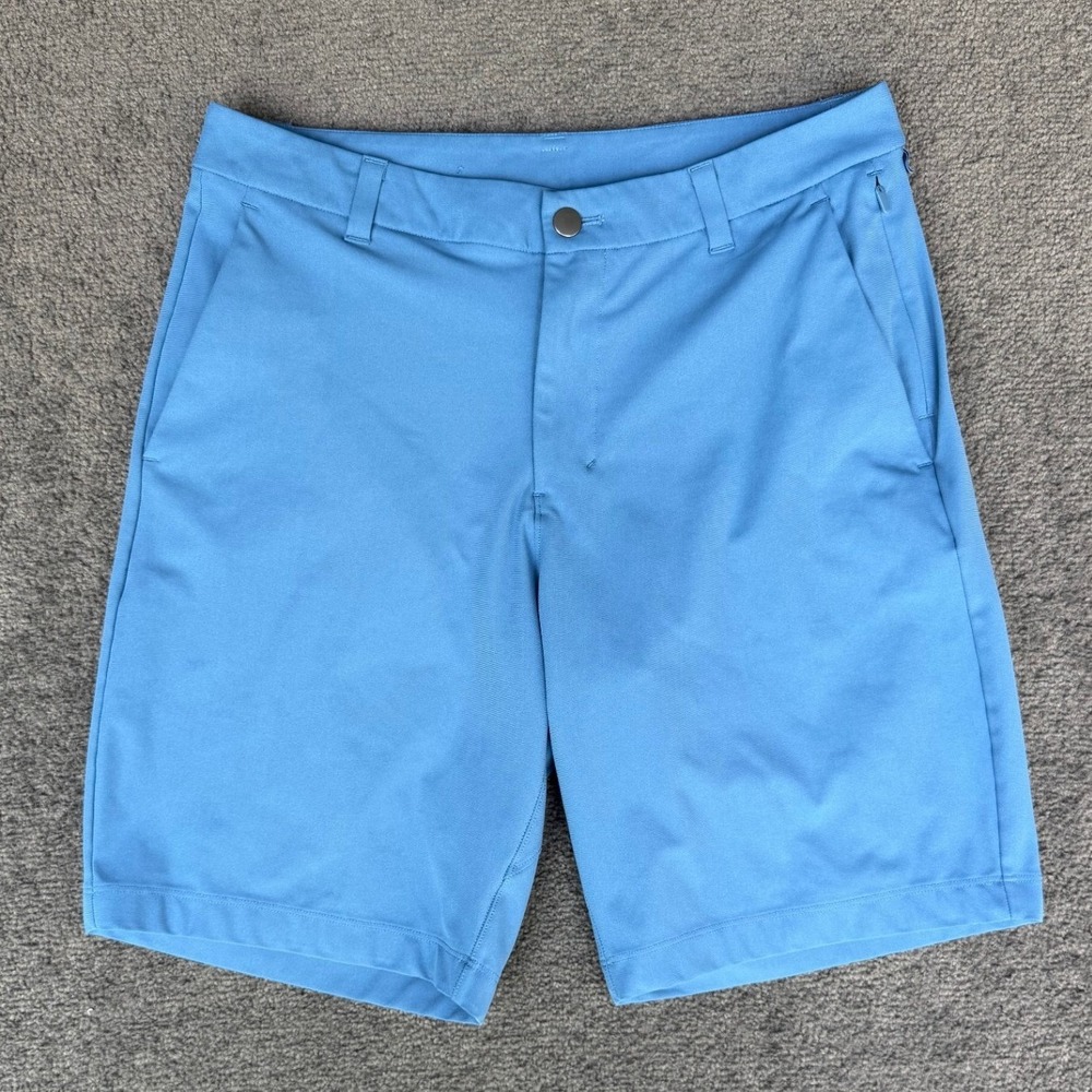 Lululemon Commission Golf Shorts Blue Technical Stretch 9 Inch‎ Inseam Mens 31